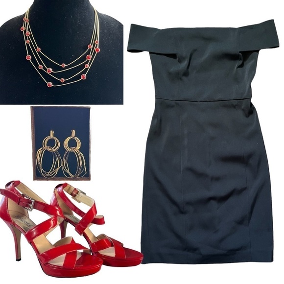 NWT Rebecca Minkoff Diana Black Off the Shoulder Mini Dress sz 0 - Picture 14 of 15